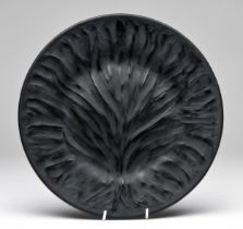 A LALIQUE 'ALGUES NOIR' TREE OF LIFE GLASS PLATE