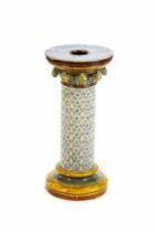 A DOULTON LAMBETH STONEWARE CYLINDRICAL JARDINIERE STAND, 1883