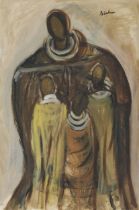 Carl Adolph BÃ¼chner (South African 1921 - 2003) ROBED FIGURES