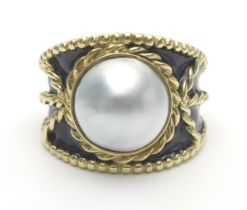 A MABÃ‰ PEARL RING, CIRCA 1970