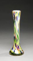 A MURANO CONFETTI HAND BLOWN GLASS TULIP VASE