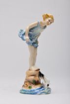 A ROYAL WORCESTER 'SEA BREEZE' FIGURINE