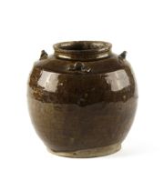 A SOUTH EAST ASIAN BROWN GLAZE MARTABAN, 18TH CENTURY