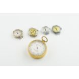 GROUP OF VINTAGE WATCHES AND BAROMETER, includes 4 wristwatches and an antique barometer.***