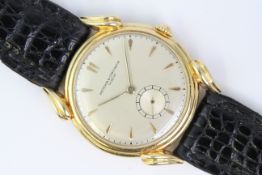 RARE VINTAGE VACHERON & CONSTANTIN DRESS WATCH CIRCA 1950s, silvered dial with gold dagger hour