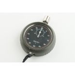 SEIKO MECHANICAL STOPWATCH, circular black dial with numerals and hands, 60mm case with a crown