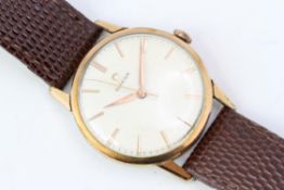 MANUAL WIND OMEGA CIRCA 1959 33MM, Circular white dial with baton hour markers. In a gold plated