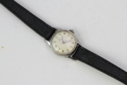 LADIES MANUAL WIND OMEGA CIRCA 1950 20MM, Circular white dial with baton and Arabic numeral hour