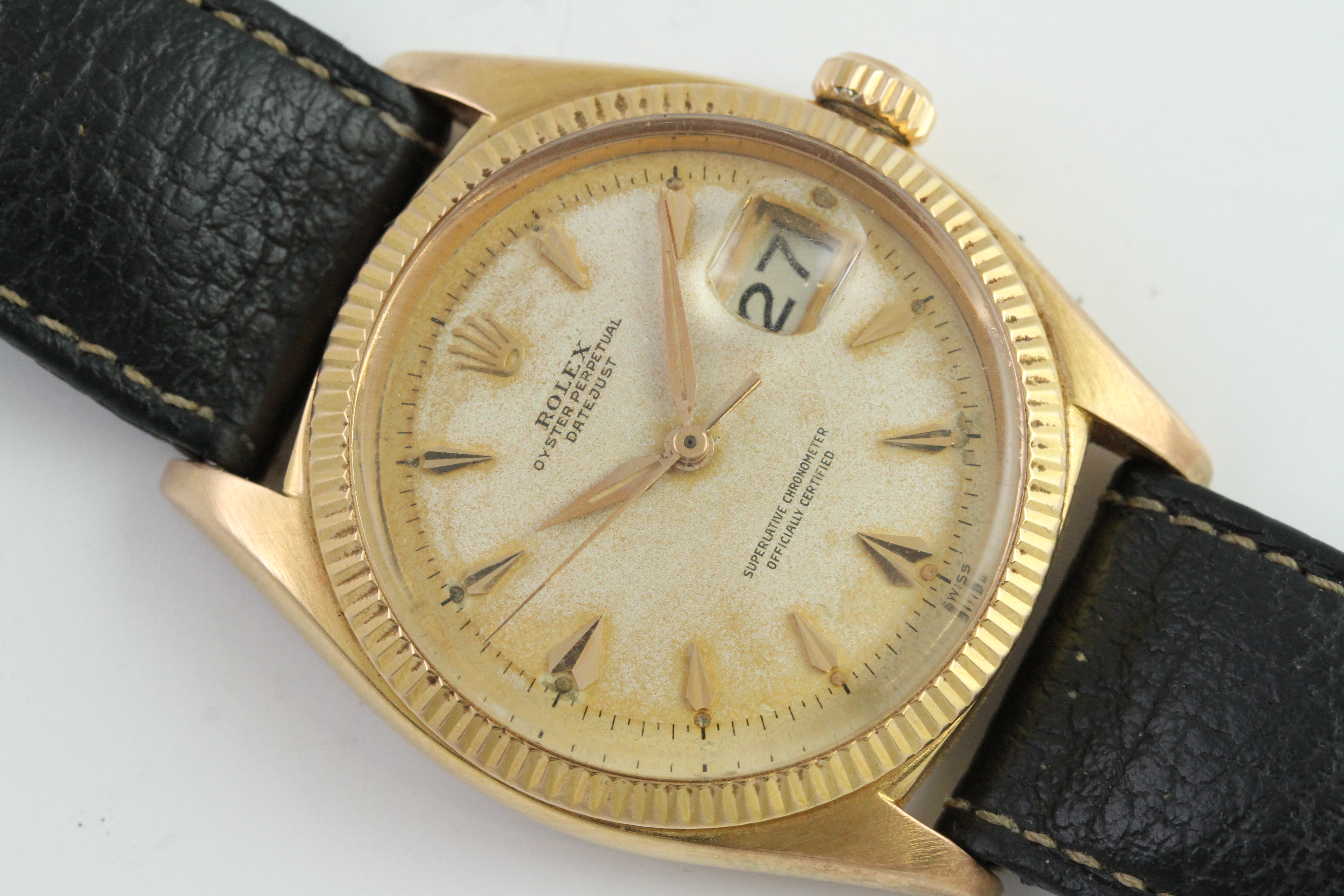 RARE 18CT VINTAGE ROLEX DATEJUST 6605 CIRCA 1959 - Image 2 of 7