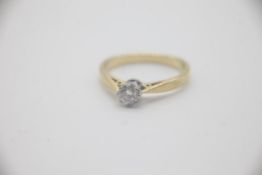 Fine 18ct Gold Soltaire Diamond RingFully hallmarked set with a Brilliant Cut Diamond measuring