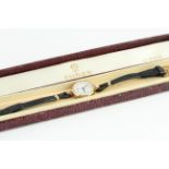 9CT LADIES TUDOR COCKTAIL WATCH WITH TUDOR BOX, 21.5mm 9ct gold case, currently running