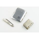 CIGARETTE CASE AND PEN KNIFE, mother of pearl and silver pen knife.*** Please view images