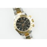 ROLEX OYSTER PERPETUAL COSMOGRAPH DAYTONA STEEL & GOLD REF. 116523 CIRCA 2005, circular black triple