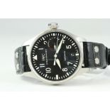 IWC BIG PILOT AUTOMATIC BOX AND PAPERS REFERENCE IWC500401, circular black dial with baton and