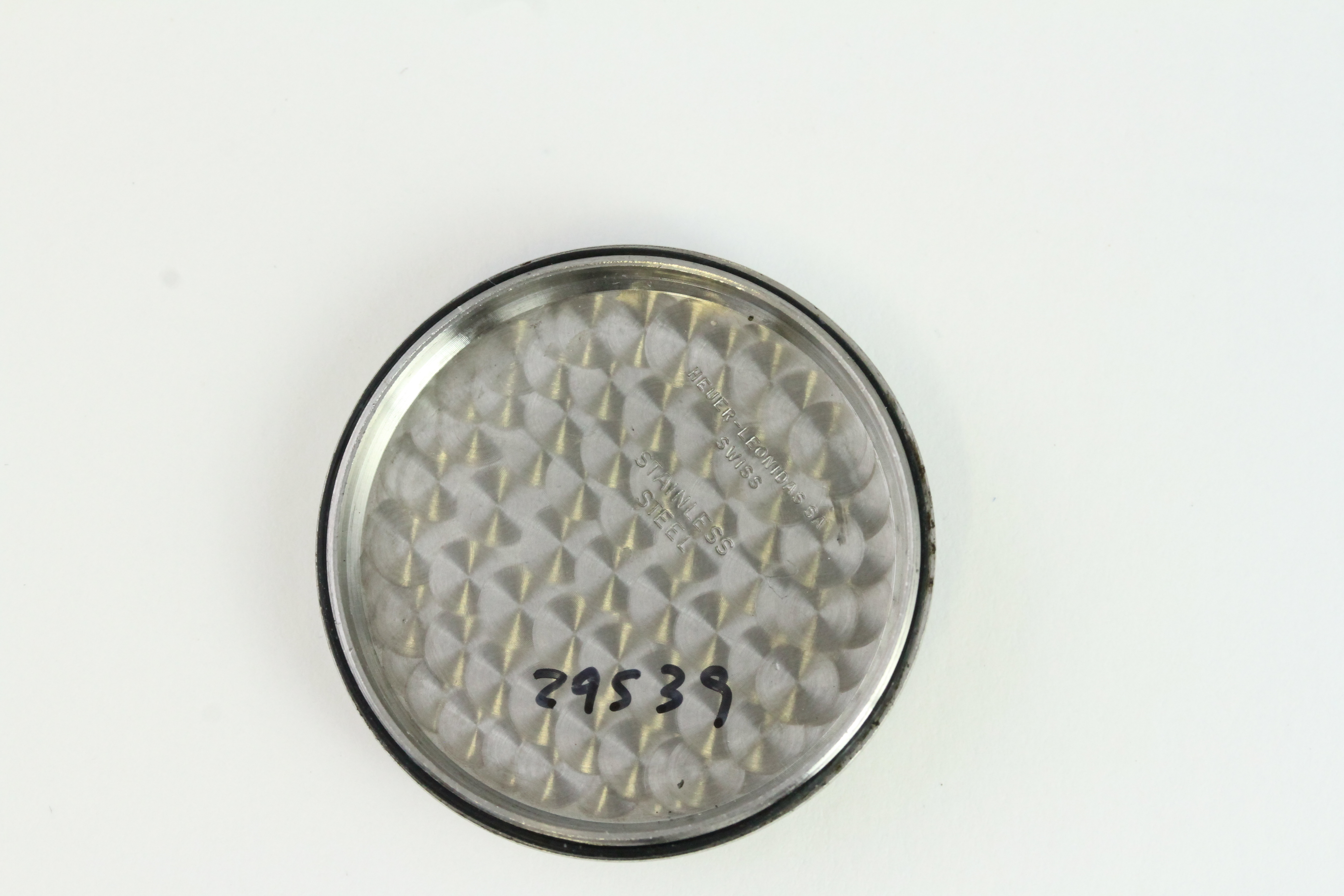 VINTAGE HEUER CARRERA DATO12 CHRONOGRAPH 3147S CIRCA 1966, circular sunburst silver dial with - Image 3 of 4