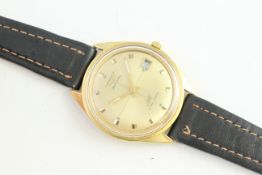 9CT VINTAGE LONGINES ULTRA-CHRON AUTOMATIC, circular champagne dial with baton hour markers, date