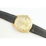 9CT VINTAGE LONGINES ULTRA-CHRON AUTOMATIC, circular champagne dial with baton hour markers, date