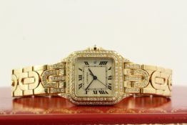 18CT CARTIER PANTHERE REFERENCE 1270 FACTORY SET DIAMONDS