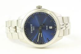TISSOT PR100 SPORTS WATCH REFERENCE T101410A, circular blue dial with baton markers, date