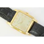 VINTAGE 18CT VACHERON & CONSTANTIN DRESS WATCH, square dial with baton and dot markers, heavy 18ct