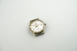 OMEGA SEAMASTER DE VILLE GOLD PLATED WRISTWATCH, circular silver dial with hour markers and hands,