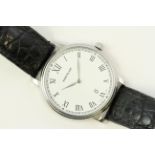 MONTBLAC TRADITION DRESS WATCH REFERENCE 7336, white dial with Roman numerals, 38mm stainless