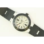 BVLGARI SPORTS WATCH REFERENCE AL 32 TA, white dial black hour markers, black outer bezel, 24mm