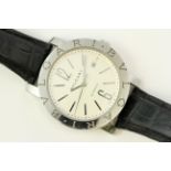 BVLGARI AUTOMATIC DRESS WATCH REFERENCE BB42SL / O1410, black circular dial, baton markers, date