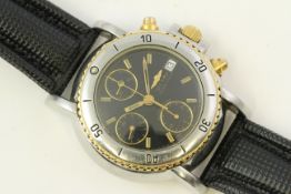 SECTOR GOLDEN EAGLE CHRONOGRAPH 7415, BLACK DIAL, GILT DETAIL, ROTATING OUTER BEZEL, AUTOMATIC,