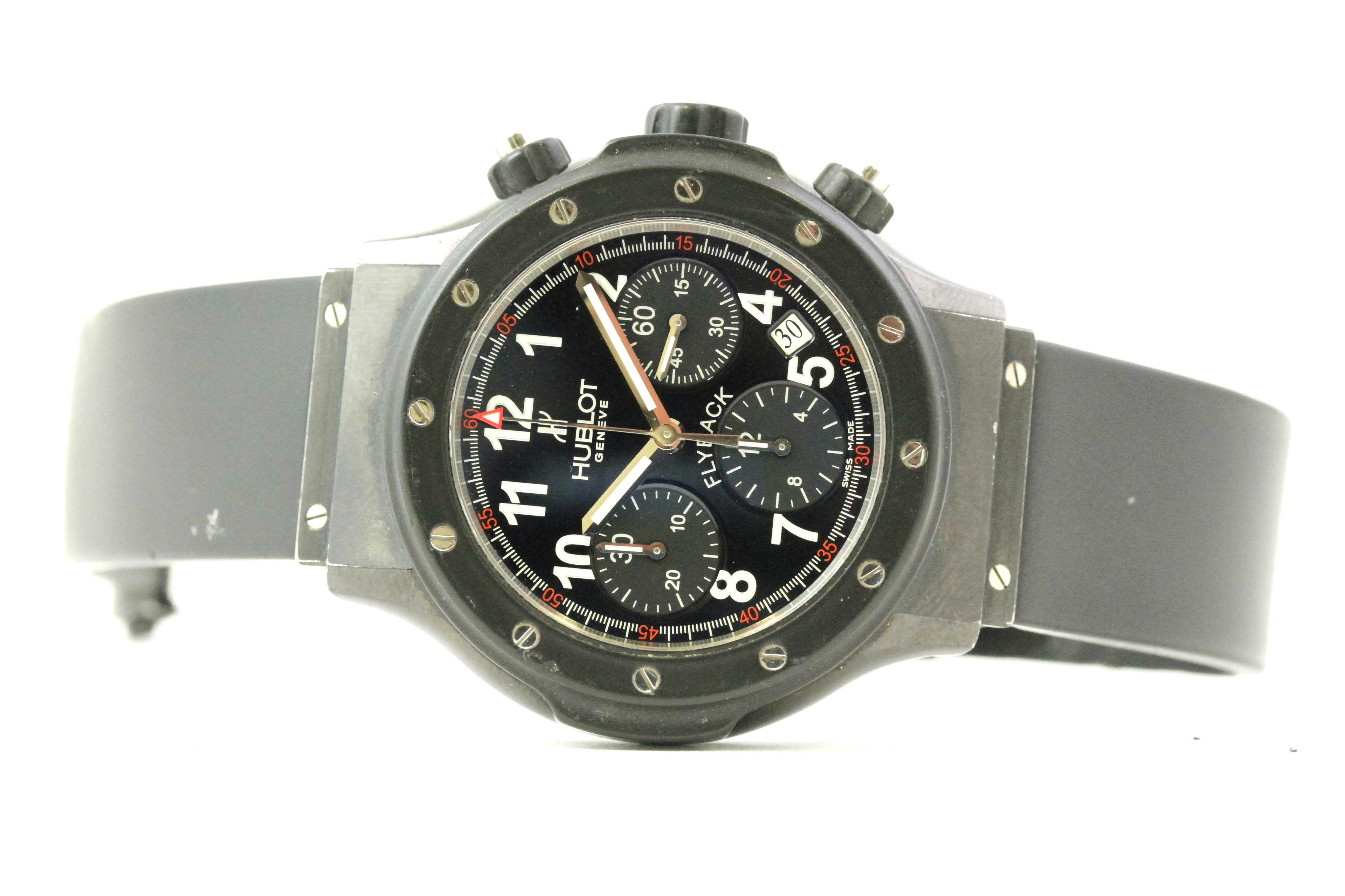 HUBLOT SUPER B BLACK MAGIC FLYBACK CHRONOGRAPH WITH BOX REFERENCE B 1926.12 - Image 2 of 3