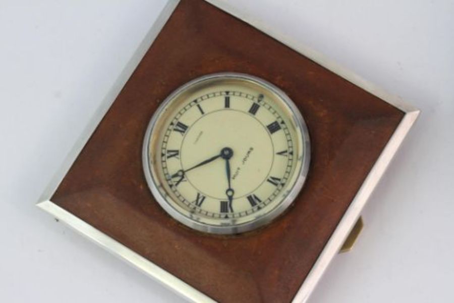 Sterling Silver CARTIER ( Breveté SGDG ) Table Clock, From the 1930s. Cream Dial. Roman numerals. - Image 2 of 4