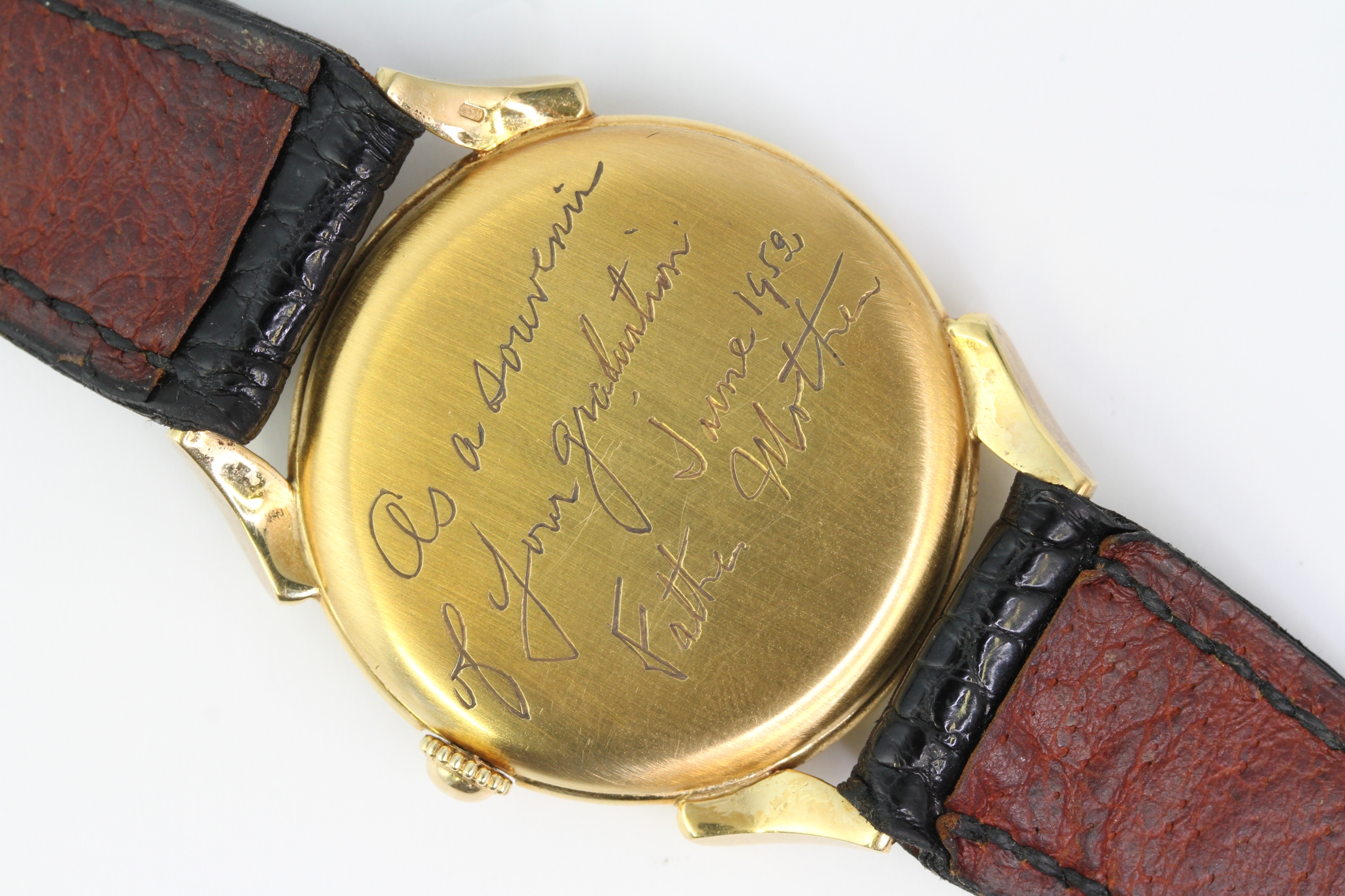 RARE VINTAGE VACHERON & CONSTANTIN DRESS WATCH CIRCA 1950s, silvered dial with gold dagger hour - Image 2 of 4