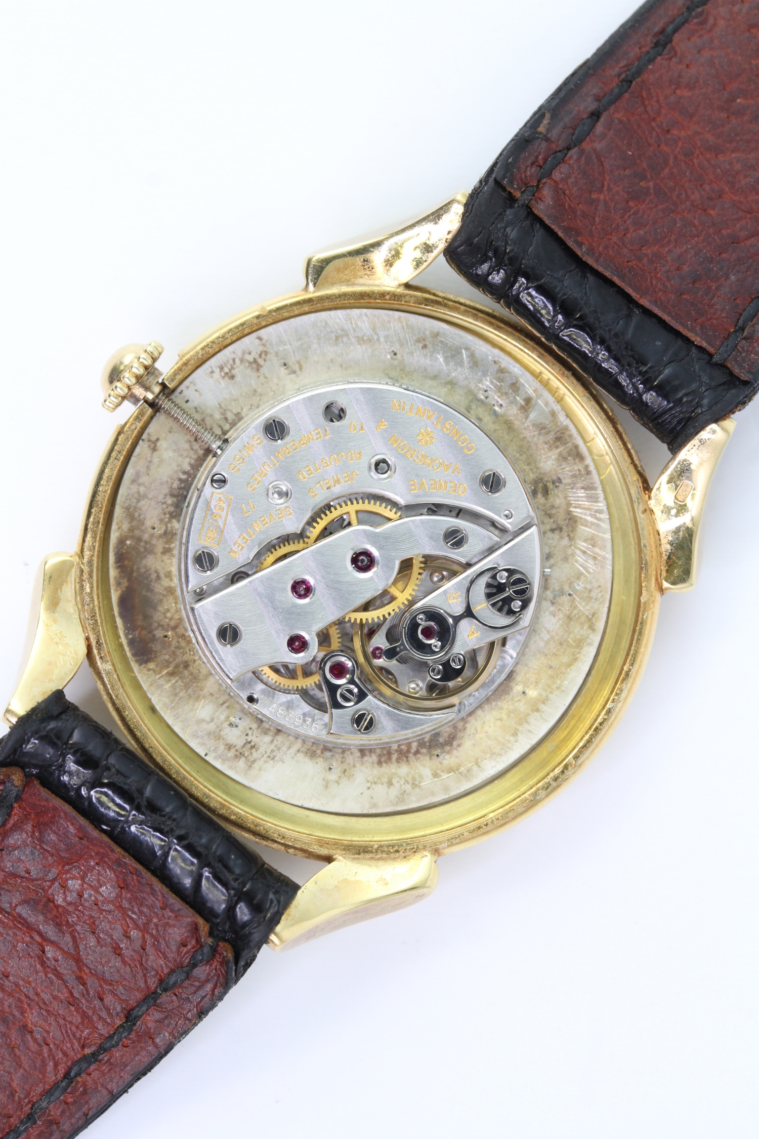 RARE VINTAGE VACHERON & CONSTANTIN DRESS WATCH CIRCA 1950s, silvered dial with gold dagger hour - Image 4 of 4
