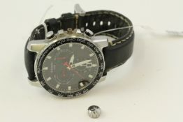 GENTLEMEN'S TISSOT T-TOUCH WATCH, QUARTZ MOVEMENT WITH BLACK CIRCULAR DIAL & BATON HOUR MARKERS ON