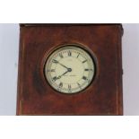 Sterling Silver CARTIER ( Breveté SGDG ) Table Clock, From the 1930s. Cream Dial. Roman numerals.