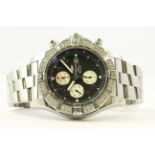 BREITLING DIAMOND SET AUTOMATIC REFERENCE A13370, black dial, Arabic numerals, Diamond set bezel,