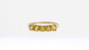 Fine 9ct gold citrine ring, set in 9ct gold with a natural citrine. Uk size O weighs 1.5g