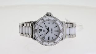 TAG HEUER FORMULA 1 REFERENCE WAH1213, white dial, diamond set bezel with white cream detail,