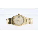 14CT ROLEX OYSTER PERPETUAL DATE ZEPHYR DIAL CIRCA 1972, circular champagne dial with dot hour