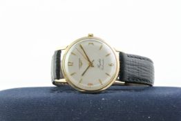 9CT VINTAGE LONGINES FLAGSHIP 3403 WITH LONGINES POUCH