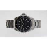 GUCCI DIVE 200M REFERENCE 136.3, black dial, black rotating outer bezel, 42mm case, stainless