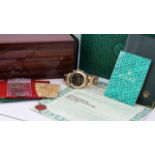 18CT ROLEX 'ZENITH' DAYTONA 16528 BOX AND PAPERS 1991