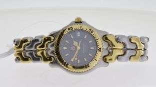 TAG HEUER PROFESSIONAL 200M REFERENCE WG1120-0, grey dial, gilt hands and hour markers, bi colour