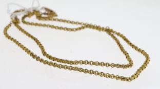 Antique georgian 8ct gold chain , measures 16 inches in length . Weights 21 grams