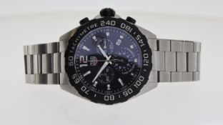 TAG HEUER FORMULAR 1 REFERENCE CAZ1010, black dial, three subsidairy dials, black outer bezel,