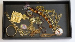 Vintage costume jewellery including pierre cardin,