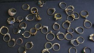 Vintage gold plated joblot of rings