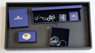 3 x swarovski pieces of designer jewellery in their original boxes