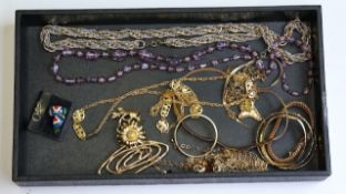 Vintage joblot of costume jewellery including Pierre Cardin, and Monet