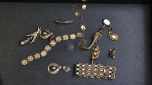 Vintage damascene and Toledo jewellery